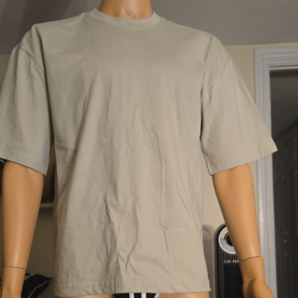 Men's Casual Beige Short Sleeve Tee